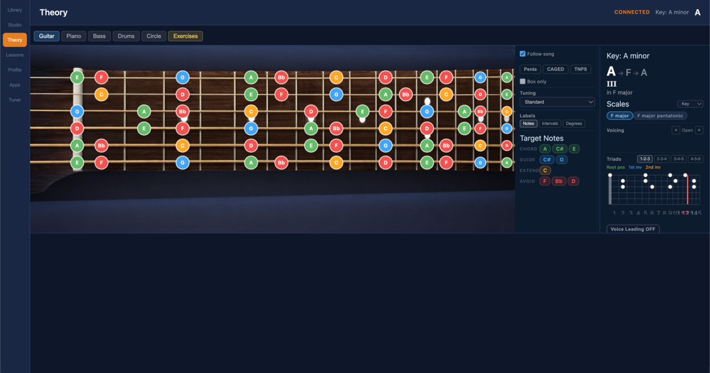 HeroicGuitar — fretboard theory tool